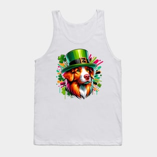 Nova Scotia Duck Tolling Retriever Celebrates St Patrick's Day Tank Top